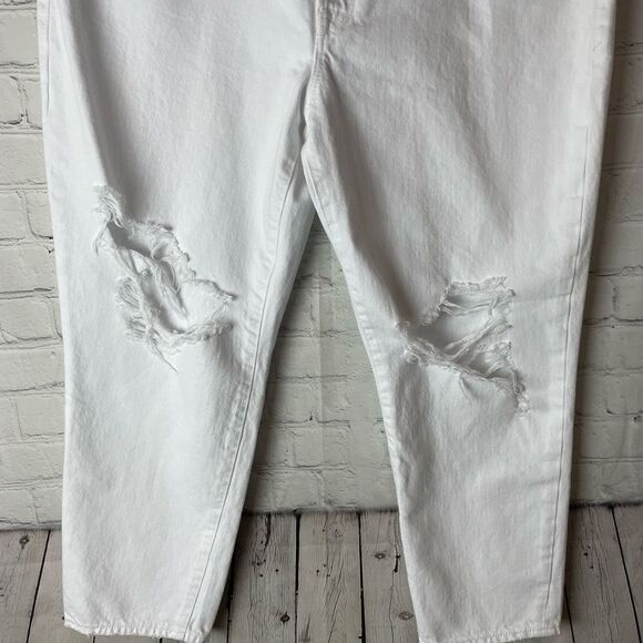Good American High Waist Distressed White Jeans Size 10/30 NWT - Picture 5 of 12